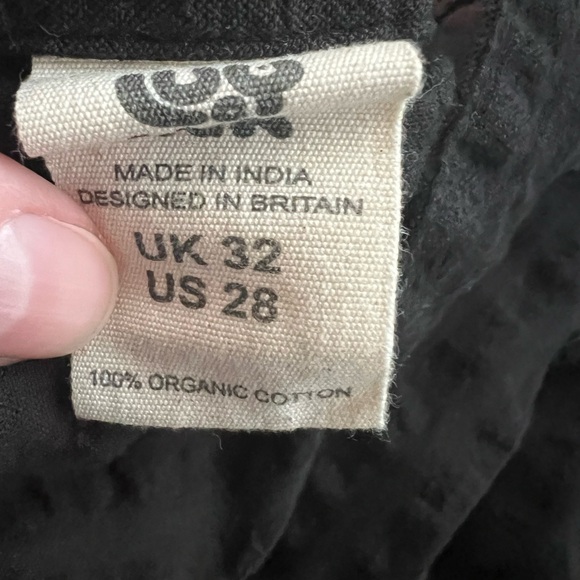 US 28 Lucy & Yak Fran Cotton Seersucker Jumpsuit Black - Picture 7 of 9